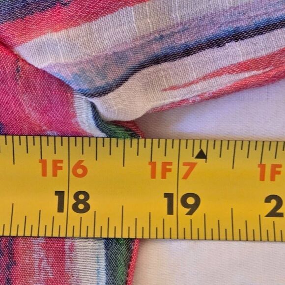 Juniper + Lime Womens Striped Button Front Long Sleeve Blouse Multicolor Small - Picture 9 of 11